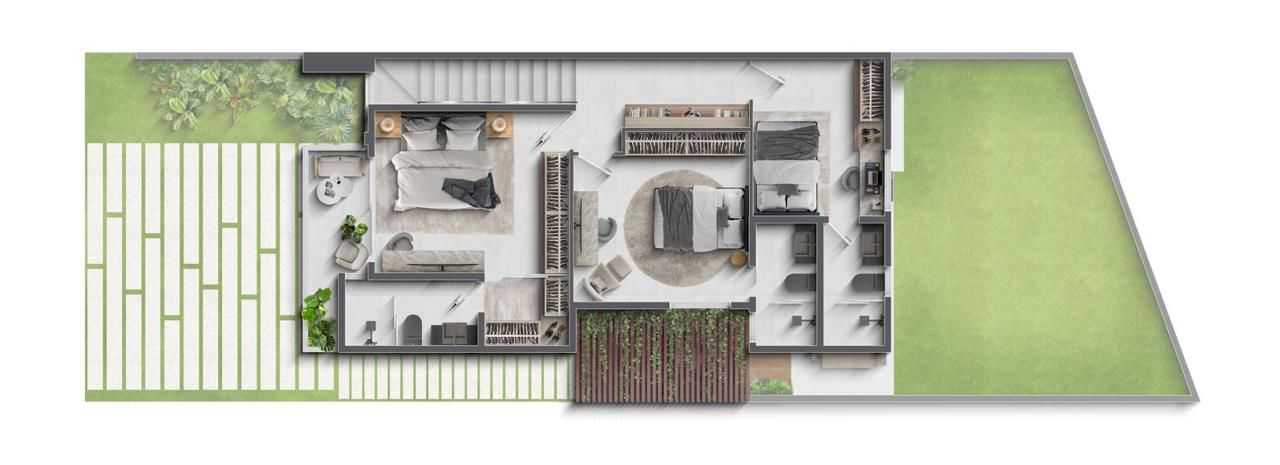 Planta - Casa Duplex c/ 3 suites em Condomínio c/ 134,15m² - Elanio Medeiros - Corretor de Imóveis