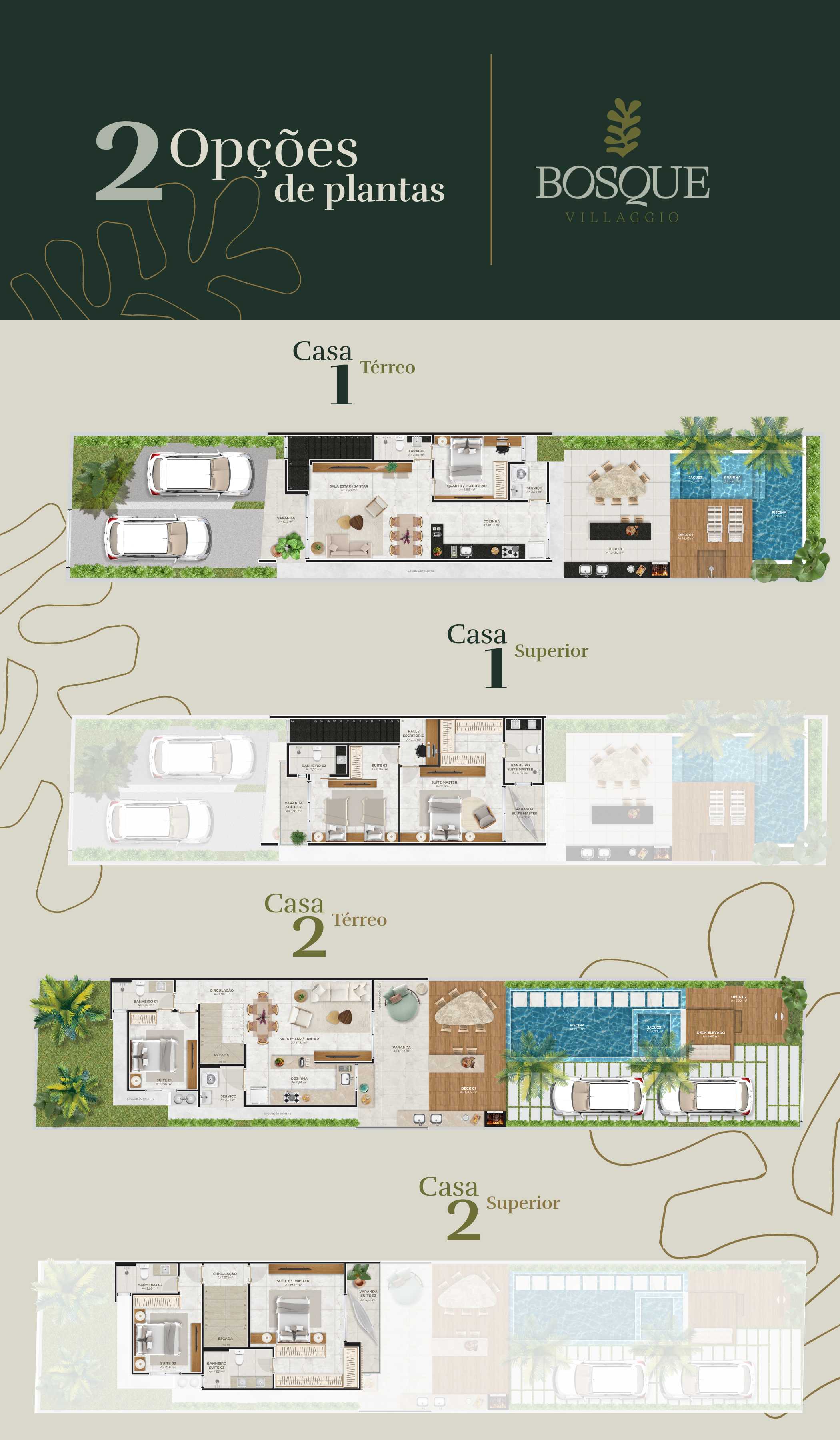 Planta - Sobrado em condomínio à venda, no Bosque Villaggio em Eusébio, Olho D'água, com 3 quartos, 121m² - Elanio Medeiros - Corretor de Imóveis